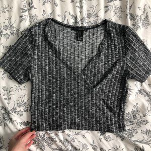 2 for $20 ❤️ Forever 21 Cropped Short sleeve Wrap Top